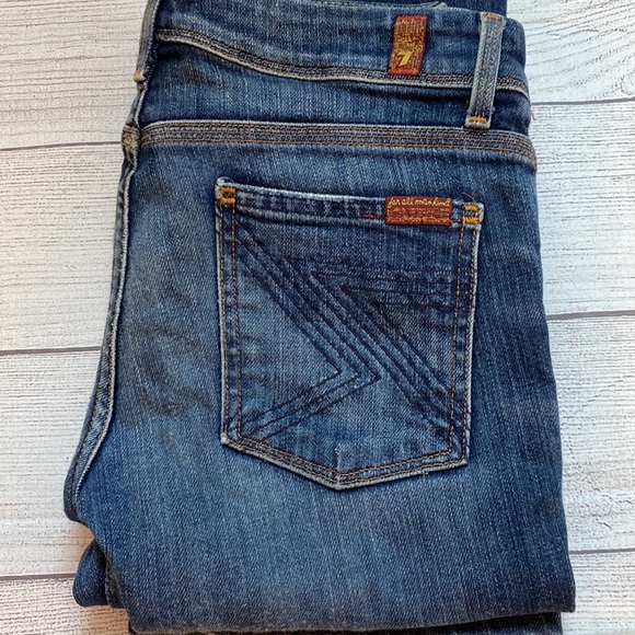 Seven For All Mankind Flynt Bootcut Blue Jeans - Size: 27 - US Misses Size: 4 - Picture 6 of 13